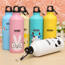 Cute Bicycle Cartoon Pattern Aluminum Water Bottle