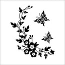 Removable Flowers and Vine butterfly Vinyl Decal