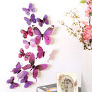 3D Cute Butterfly Rainbow Wall Stickers